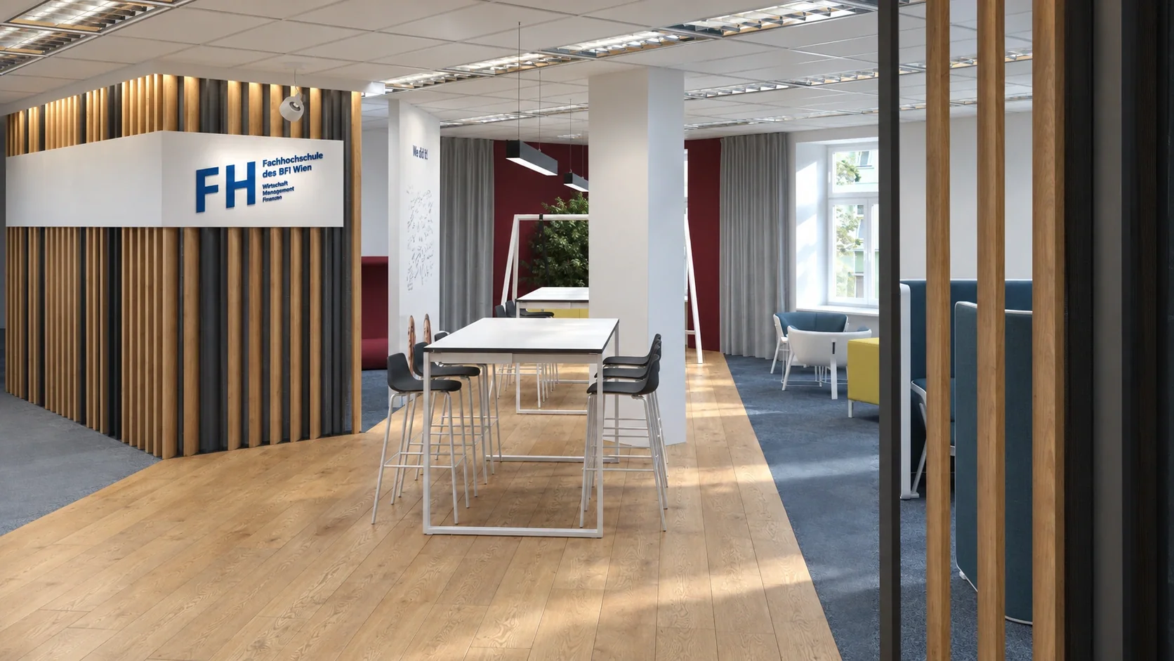 FH BFI Wien &ndash; Funktionales Design f&uuml;r eine moderne Lernumgebung &ndash; Ansicht 1